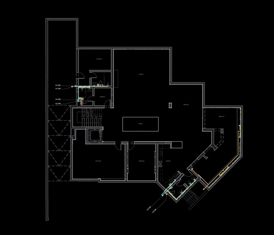 Plan — services coordination — Xforms Studio construction drawings