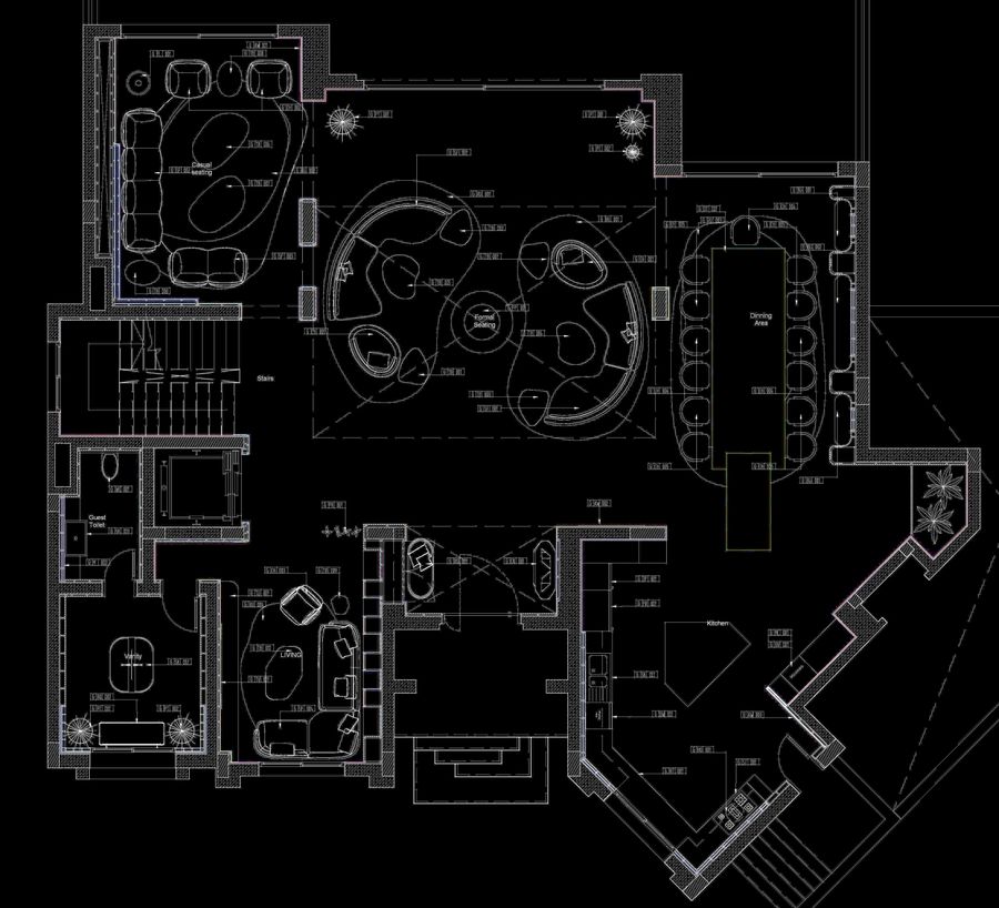 Plan — furniture and fittings tags — Xforms Studio construction drawings