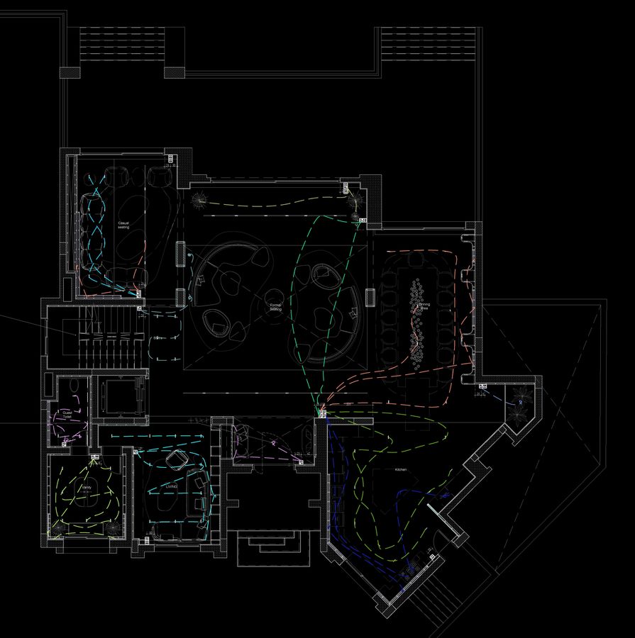 Plan — lighting circuits — Xforms Studio construction drawings