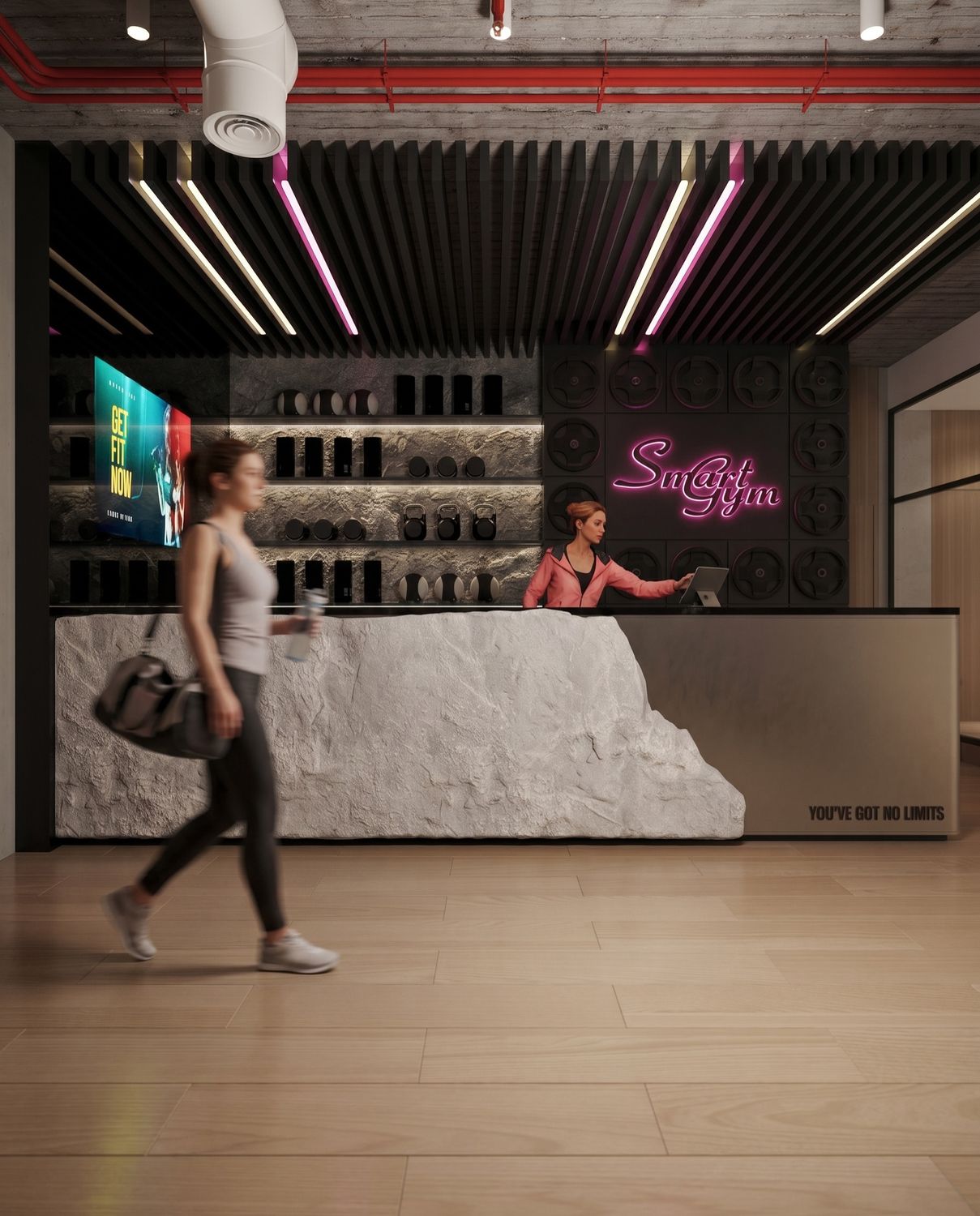 Smart Gym — Rock Gold Mall, New Cairo — Xforms Studio