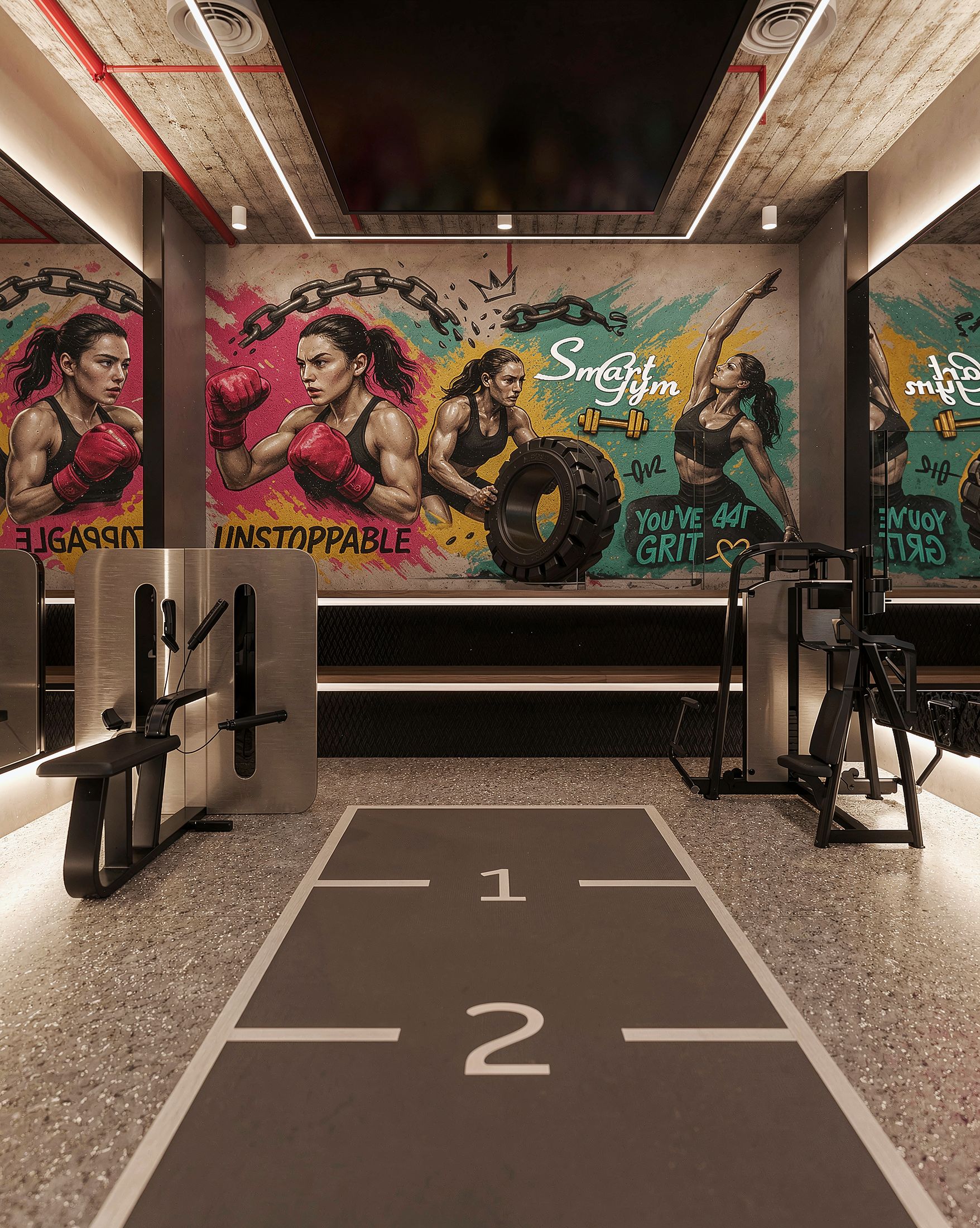 Smart Gym — Rock Gold Mall, New Cairo — Xforms Studio