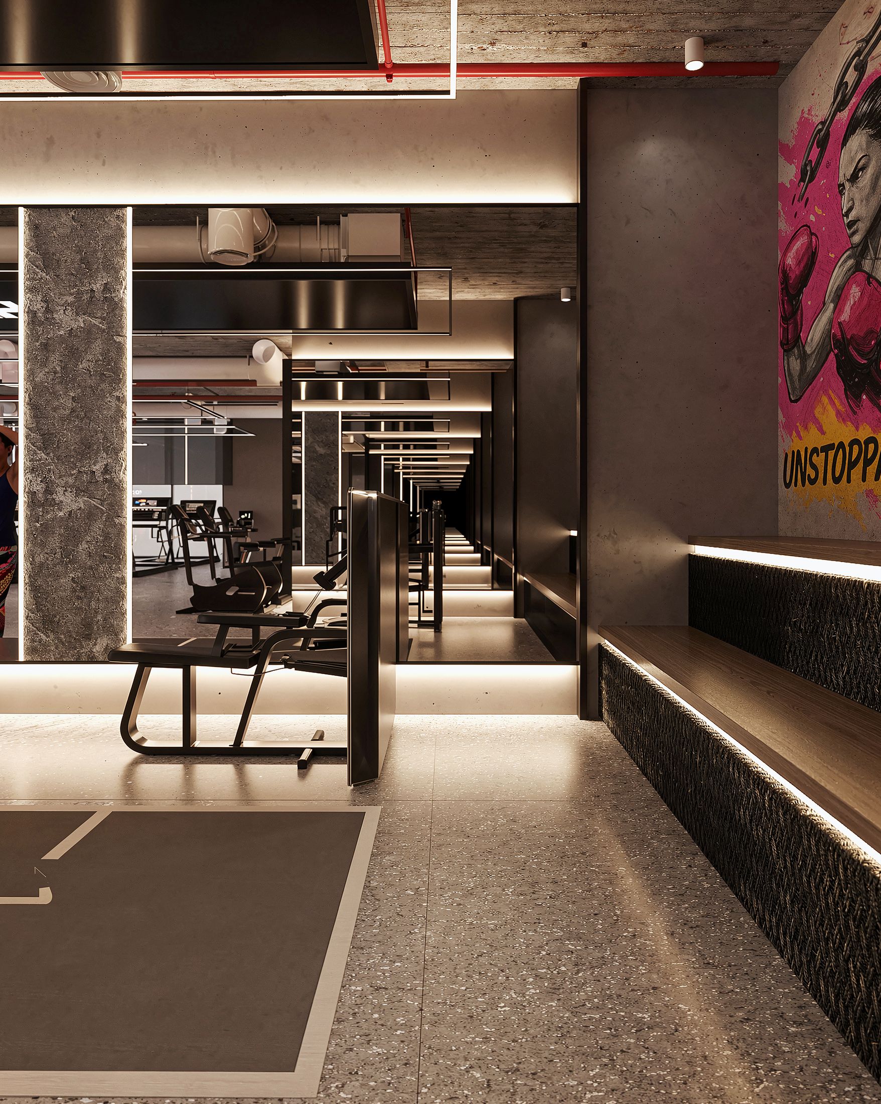 Smart Gym — Rock Gold Mall, New Cairo — Xforms Studio
